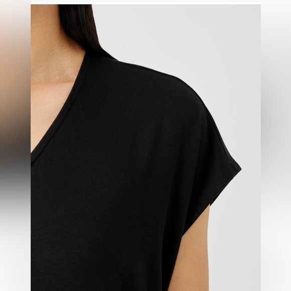 Eileen Fisher Fine Jersey Wide-Leg Jumpsuit Black NEW - Picture 3 of 12